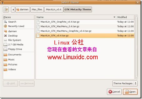 Ubuntu美化成 MAC OS X主题方案[多图]