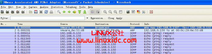 Red Hat Linux 9下ARP实验