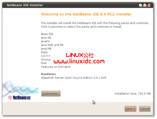 Ubuntu 10.04 下安装 NetBeans 最新版全程图解