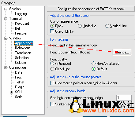 Linux ssh远程控制工具Putty配制和保存