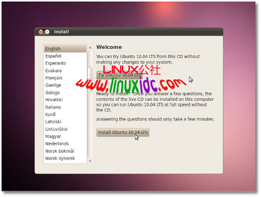 Ubuntu 10.04安装指导截图