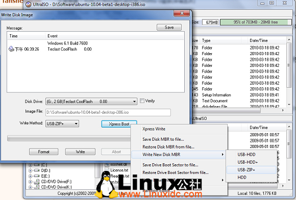 U盘安装Ubuntu 10.04 Beta 1 （利用UltraISO制作LiveCD）
