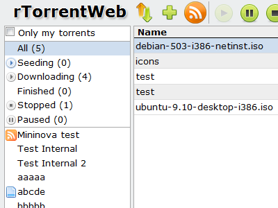 rTorrentWeb: rTorrent 的 Web 界面