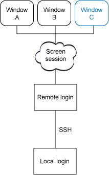 Screen 可以管理多个窗口