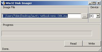 Asus E1000HE 上网本安装Ubuntu 9.04 Netbook Remix