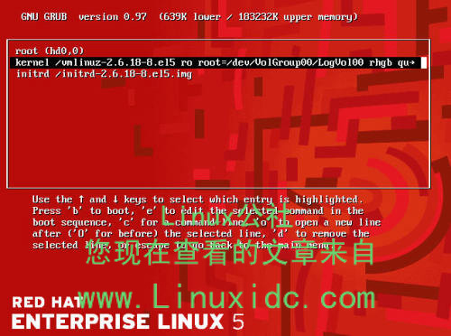 RedHat Linux 5 忘记密码的修改[图文]
