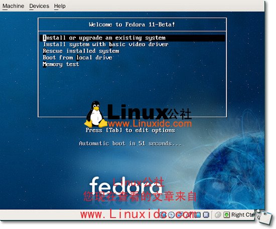 VirtualBox下Fedora11-beta-i386安装图解