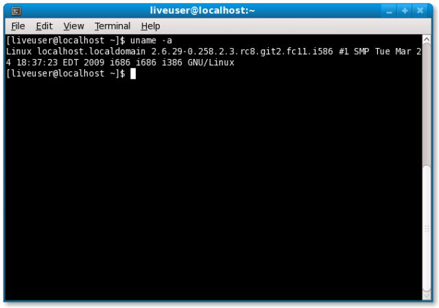 fedora-11-terminl-uname