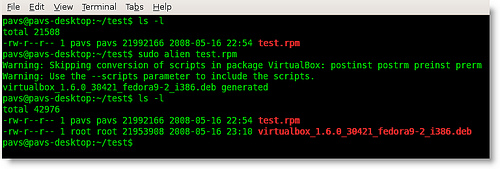 Ubuntu下使用Alien实现DEB与RPM互相转换