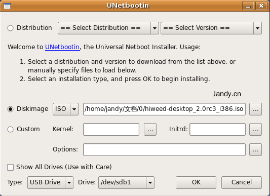用UNetbootin轻松把Linux操作系统装进U盘