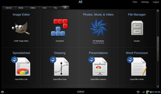 惠普为上网本Ubuntu定制的炫目黑色主题 
