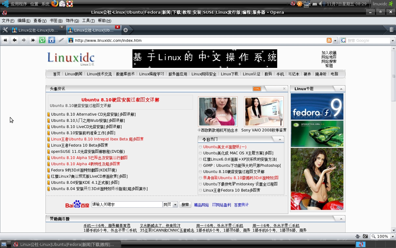 Ubuntu 8.10 安装 Opera 稳定版(添加源)[图文]