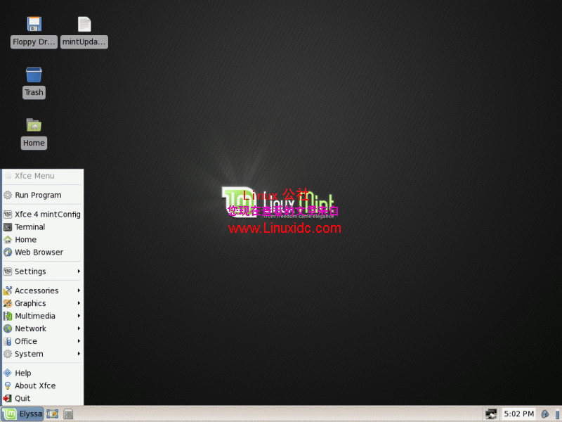基于Ubuntu的Linux发行版:Linux Mint 5 Xfce介绍及图赏
