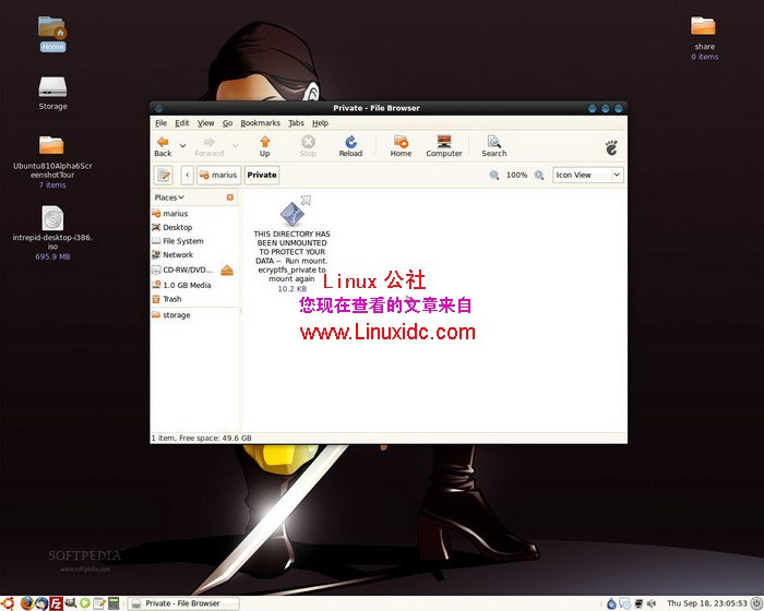 [多图]Ubuntu 8.10 (Intrepid Ibex) Alpha 6发布截图赏析