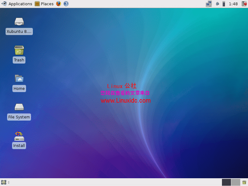 Xubuntu 8.10 Intrepid Ibex Alpha 5桌面截图[多图]