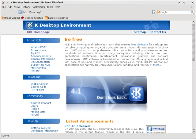 [图文]Firefox Qt版（KDE桌面）预览