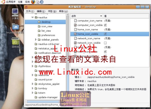 Ubuntu上显示与隐藏桌面图标
