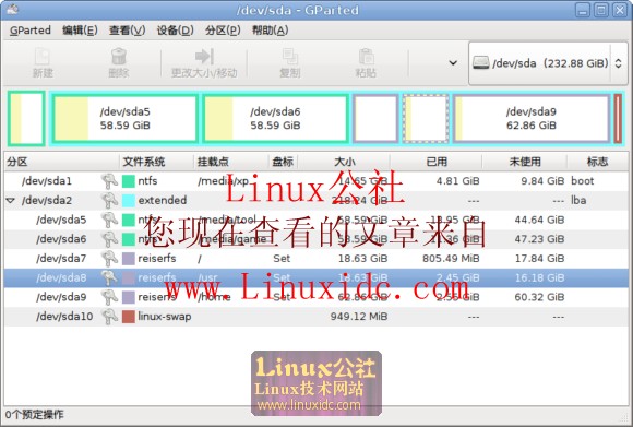 Ubuntu下好用的分区工具Gparted[图文]