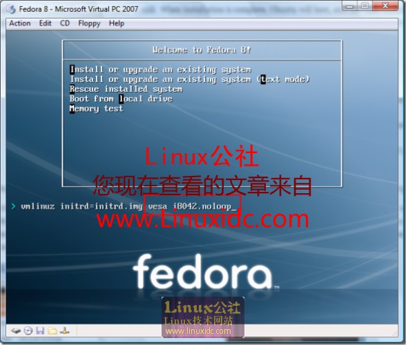 Virtual PC 2007 下安装Fedora 8 指南[配图]