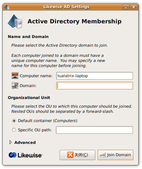 Ubuntu 8.04的活动目录独有组件:Likewise
