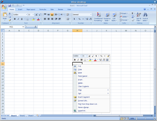 Linux环境下使用Wine上运行MS Office 2007指南