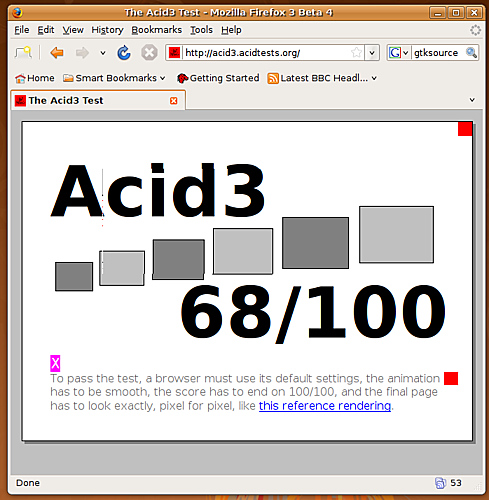Linux系统主要浏览器Acid3测试分析结果(图)