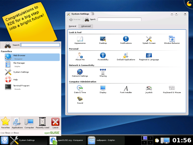 基于OpenSUSE的KDE Four Live最新版本发布
