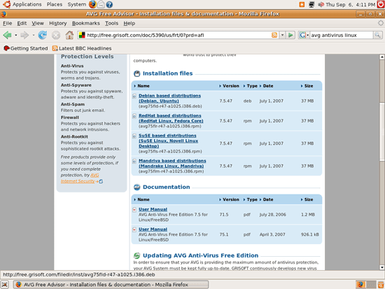 Ubuntu下安装AVG杀毒软件图文详解 Ubuntu下安装AVG杀毒软件图文详解