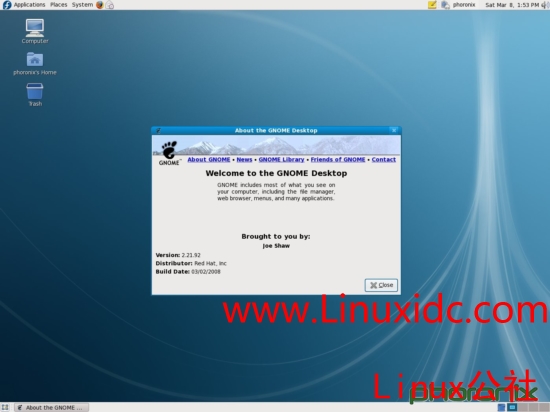 Fedora 9桌面截图