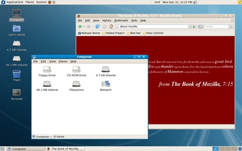 把Fedora8+Ubuntu7.10+Sabayon 3.4全部装进VMWare虚拟机里