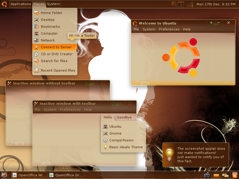 Ubuntu 8.04 Hardy Heron全新主题风格赏析