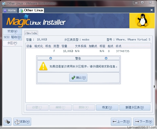 Linux安装分区图