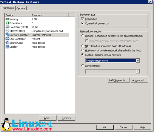 NAT方式实现远程服务器中Linux虚拟机访问外网