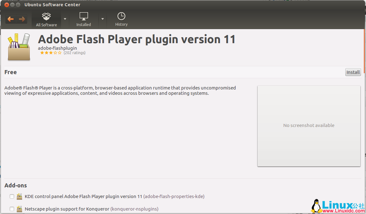 Ubuntu 12.04 用户安装 Flash plugin for Firefox
