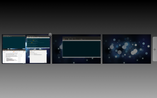 cinnamon-1.4_1 Hot corner: workspace selection