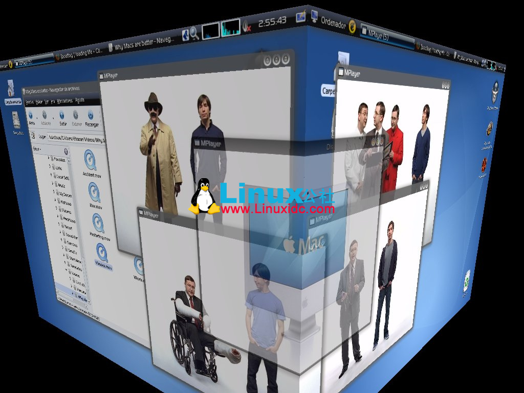 Ubuntu 11.10 3D桌面(compiz setting)for notebook 