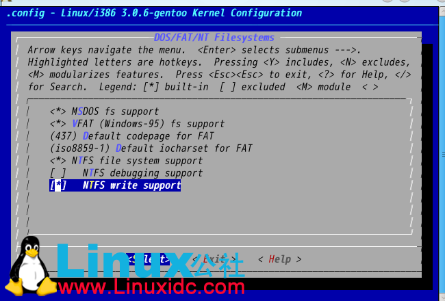 Gentoo Linux下读写NTFS格式分区(ntfs-3g解决NTFS只读不可写的问题) 