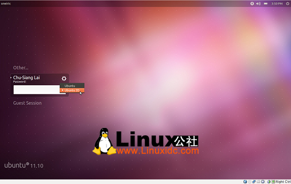 Ubuntu 11.10登录时预设没有 Gnome Classic 可选。