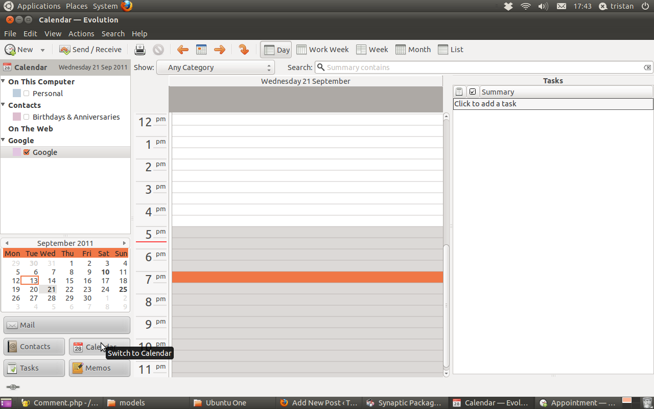 Ubuntu下同步Google 日历到Evolution