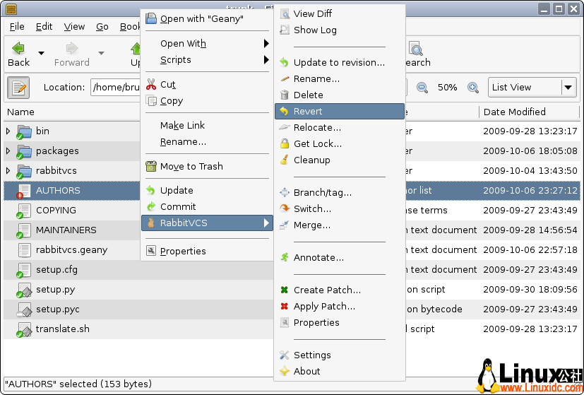 Ubuntu下安装可视化SVN客户端Rabbitvcs
