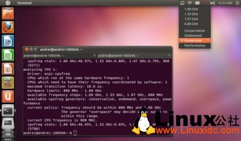Ubuntu 11.10 Oneiric 安装CPU 频率调节指示器