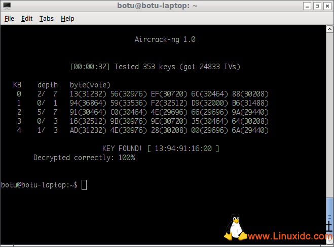 Ubuntu 10.04 破解 WEP