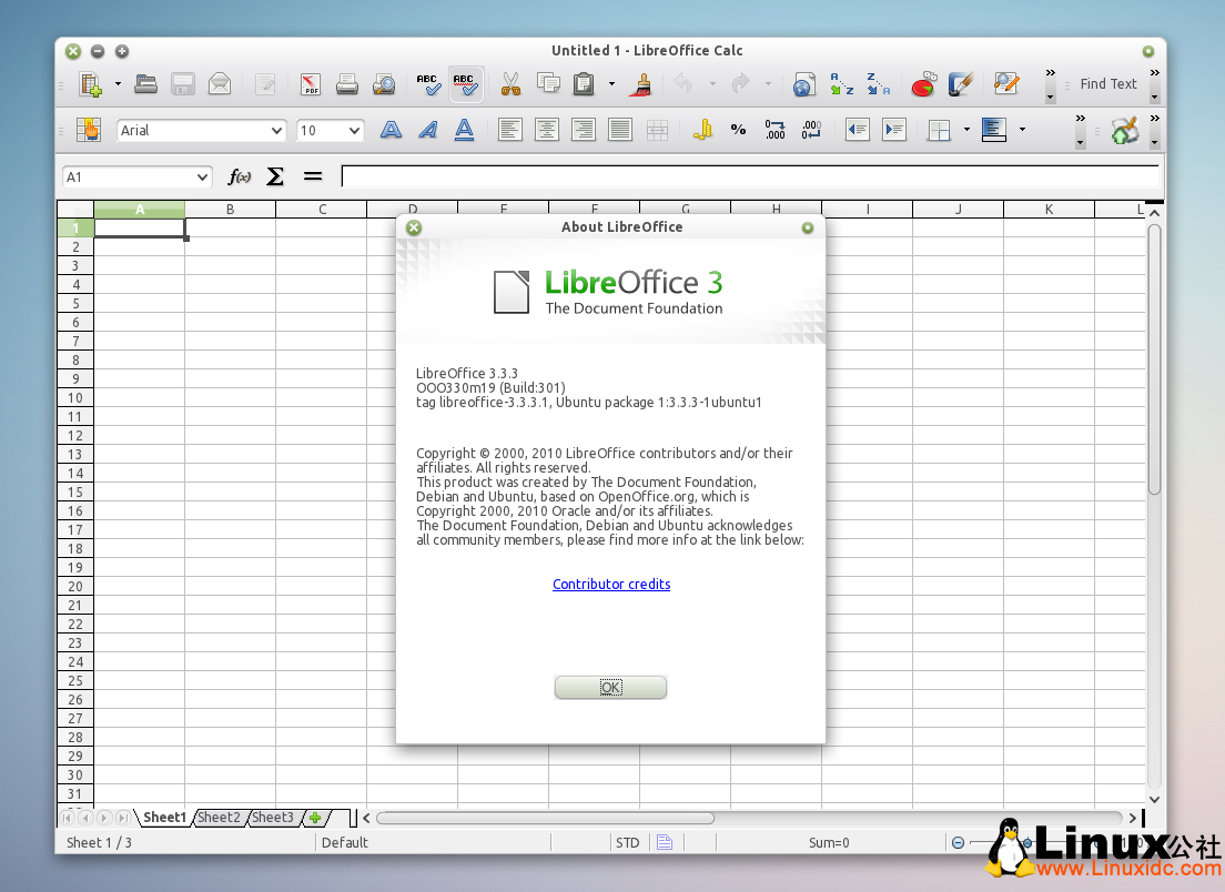 Ubuntu 11.04 Natty Narwhal 通过PPA源升级LibreOffice 为 3.3.3