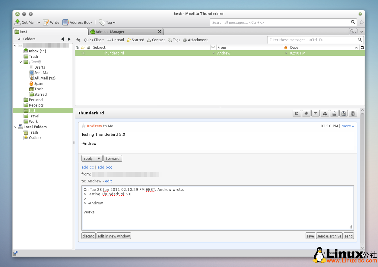 Ubuntu 11.04,Thunderbird