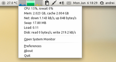 Ubuntu安装系统状态监视器Indicator-Multiload