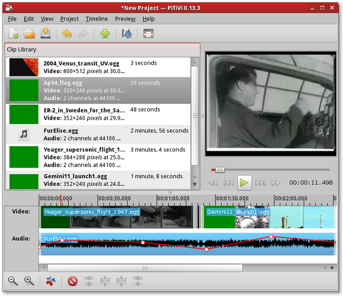 在Ubuntu PPA安装视频编辑软件 PiTiVi