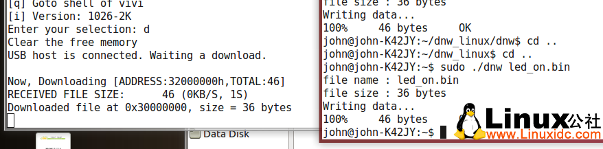 Linux 下利用dnw进行USB下载(mini2440)