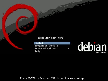 Debian 5 (lenny) Installation - Installer boot menu Debian 5 (lenny) Installation - Installer boot menu
