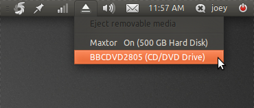 Ubuntu新增‘Ejector’ indicator应用