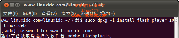 Ubuntu Linux上安装 Flash Player 10.1